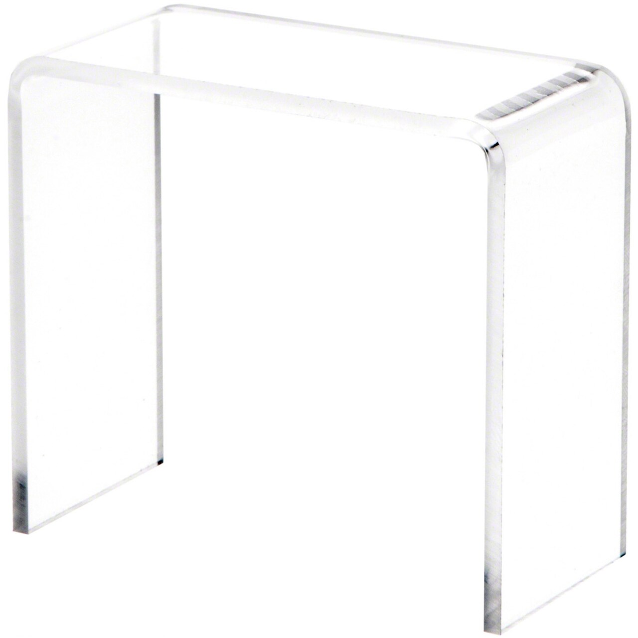 Plymor Clear Acrylic Vertical Rectangular Display Riser, 3" H x 3" W x 1.5" D (3/32" thick)